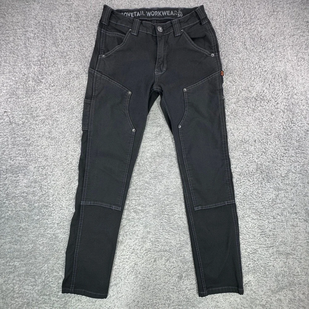 Dovetail Workwear The Maven Slim Black Cordura Utility Work Pants Womens 28x30 - Picture 2 of 13